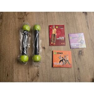 Zumba Fitness Total Body Transformation System Toning Sticks and DVD Set Green